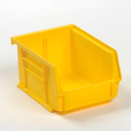 Global Industrial Hang & Stack Storage Bin, Plastic, Yellow, 3 in H 269680YL